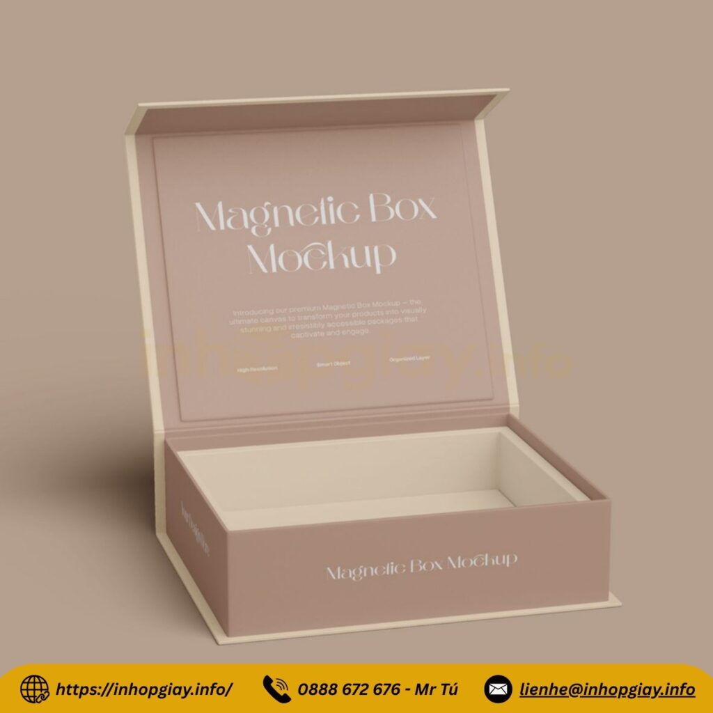 Hộp quà tặng nam châm cao cấp thiết kế nắp gập