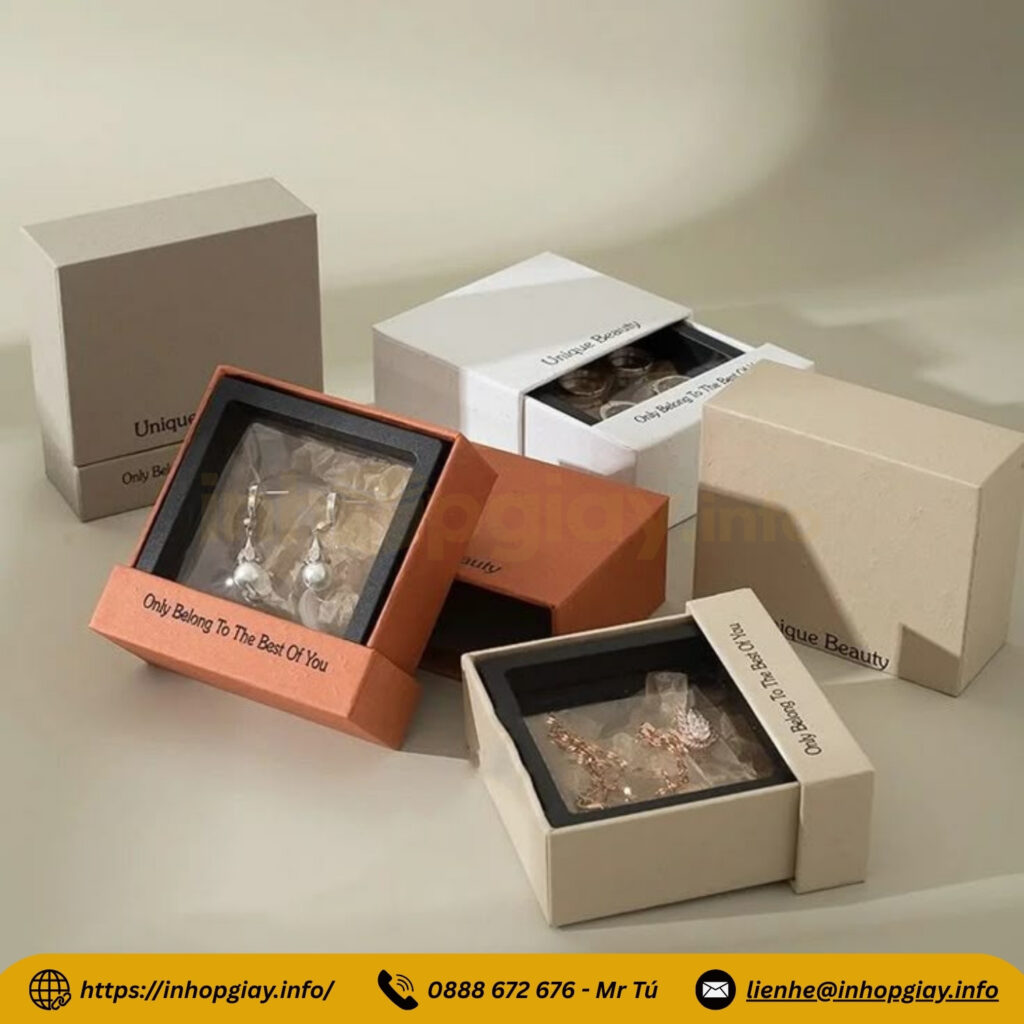 Các kỹ thuật gia công sau khi sản xuất giúp hộp giấy đựng trang sức thêm sang trọng