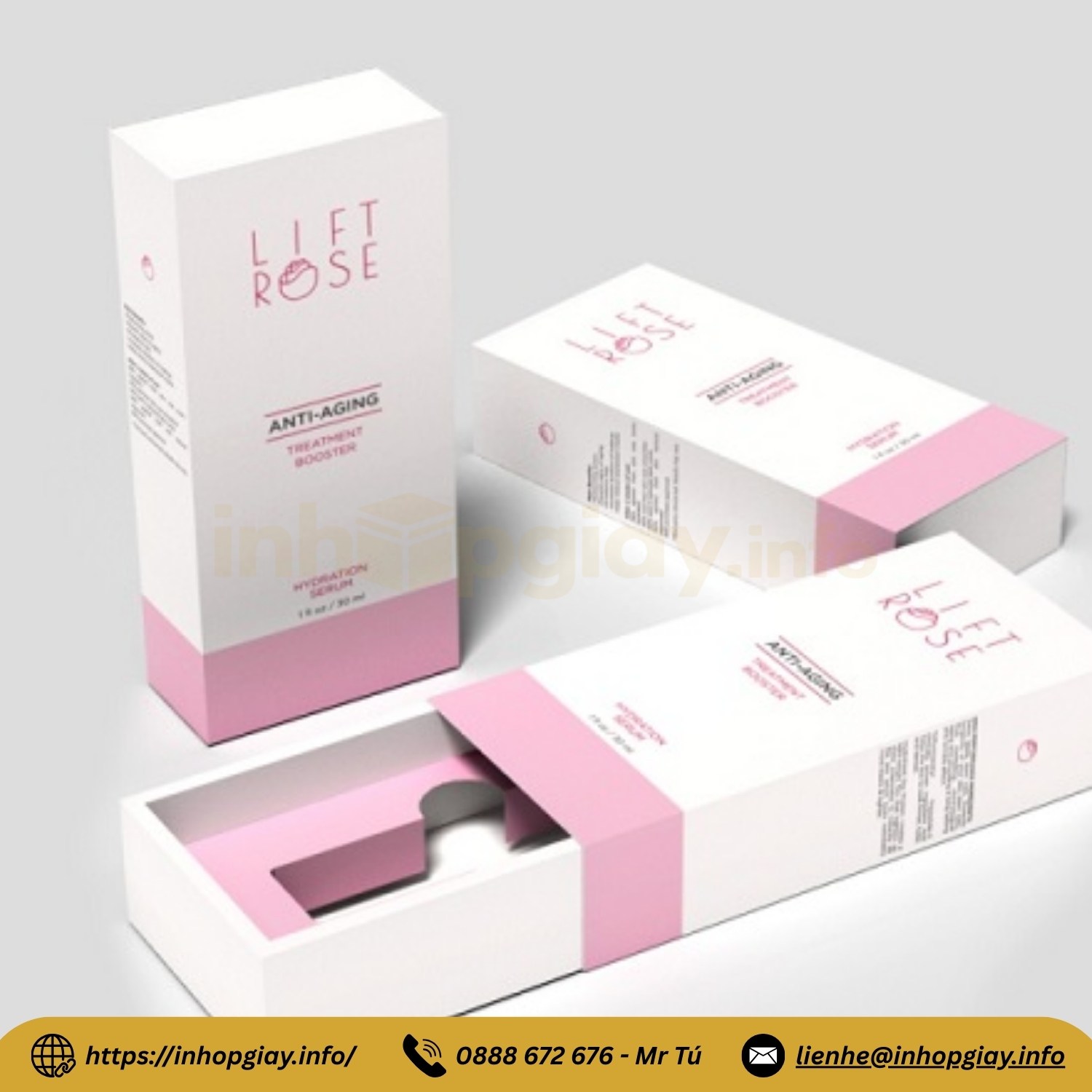 Hộp giấy mỹ phẩm dạng rút (bao diêm)