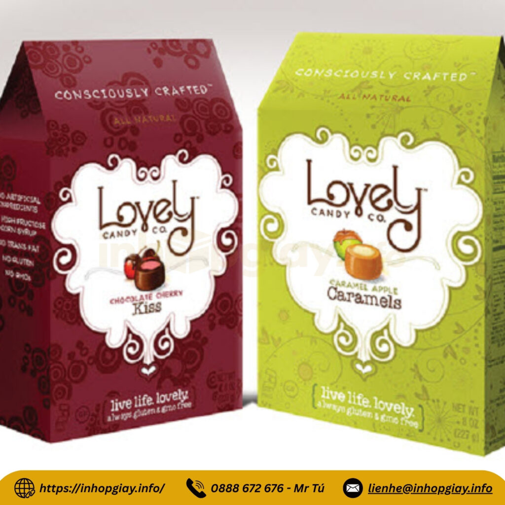 Mẫu hộp đựng kẹo ngôi nhà Lovely