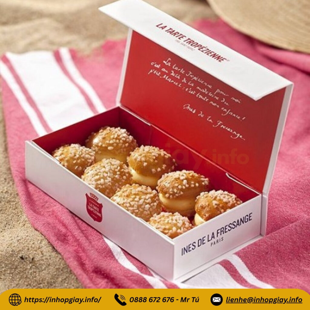 Hộp cứng nắp gập đựng bánh cao cấp