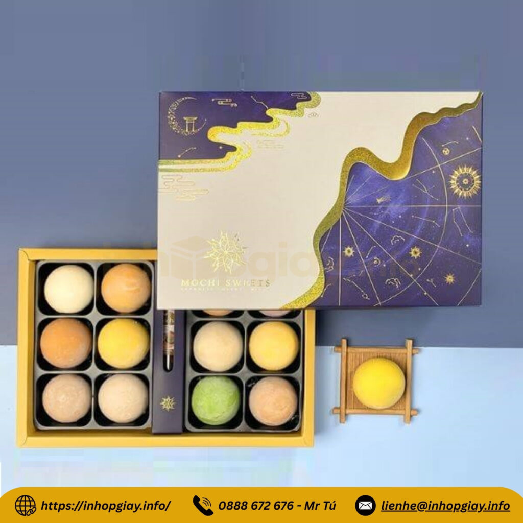 Hộp giấy đựng bánh Mochi Sweets