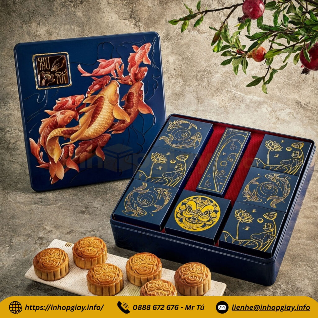Hộp cứng đựng bánh trung thu cao cấp