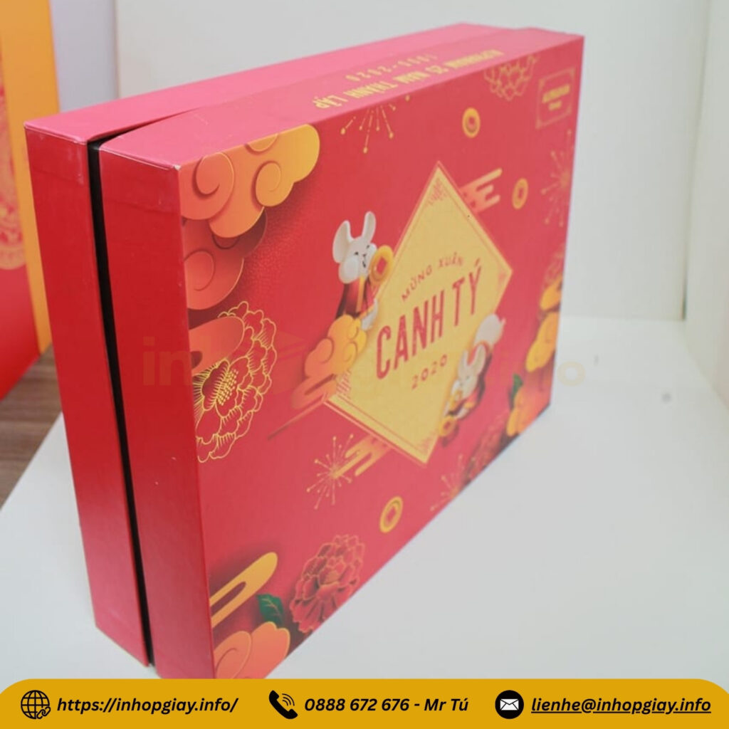 Hộp giấy đựng bánh kẹo Tết Canh Tý