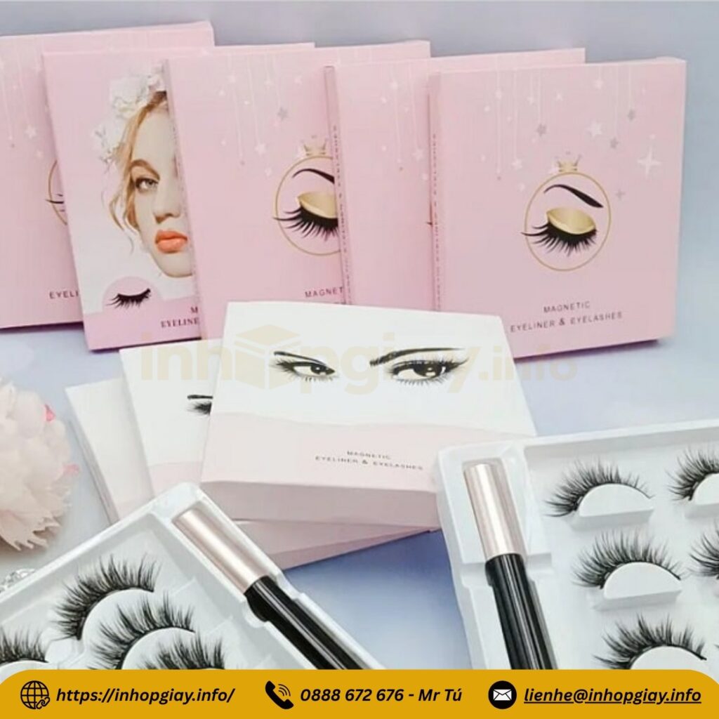 Mẫu hộp đựng mi giả kèm bút kẻ mắt