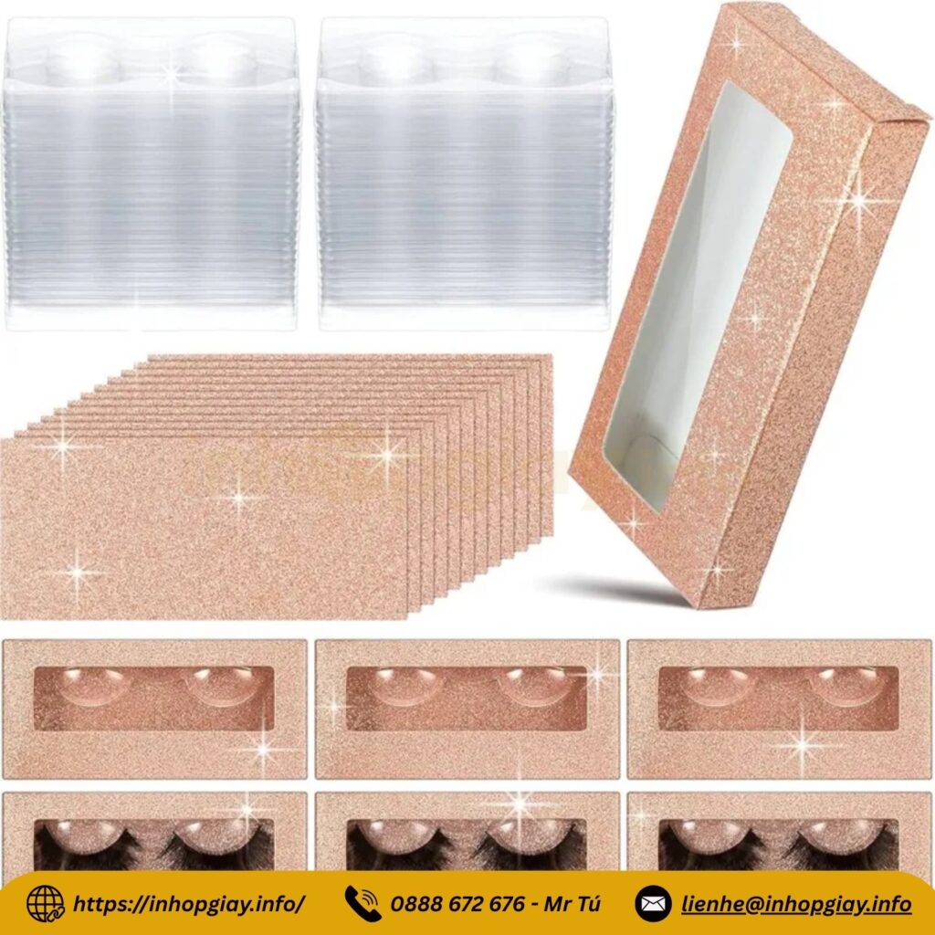 Hộp cửa sổ mica nhựa trong suốt giúp quan sát mi giả bên trong