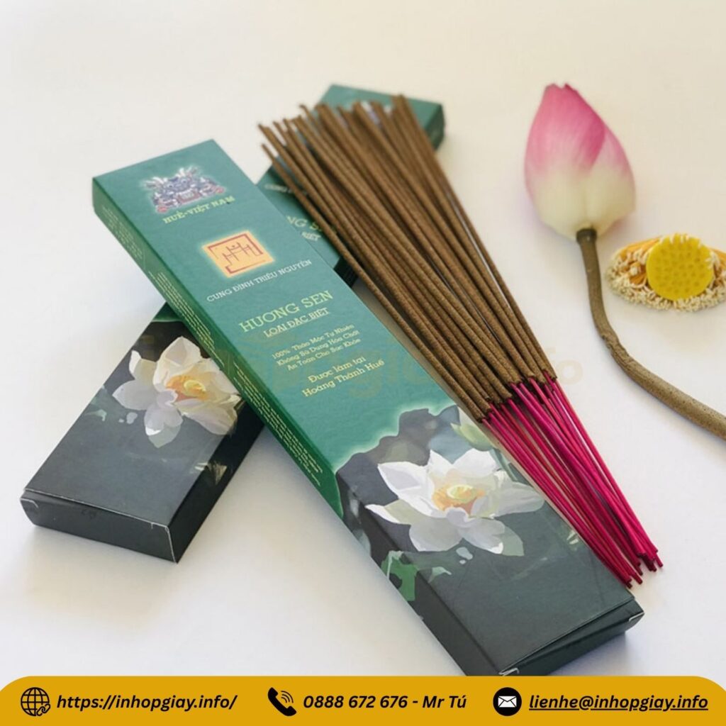 Giá sản xuất hộp giấy đựng nhang trầm theo yêu cầu tại xưởng chỉ từ 15.000đ