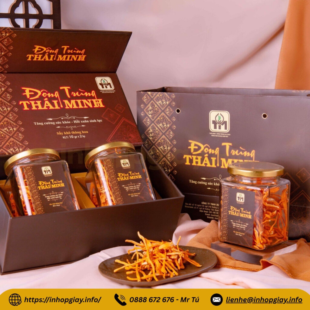 Giá sản xuất hộp đựng đông trùng hạ thảo tại xưởng chỉ từ 15.000đ/hộp