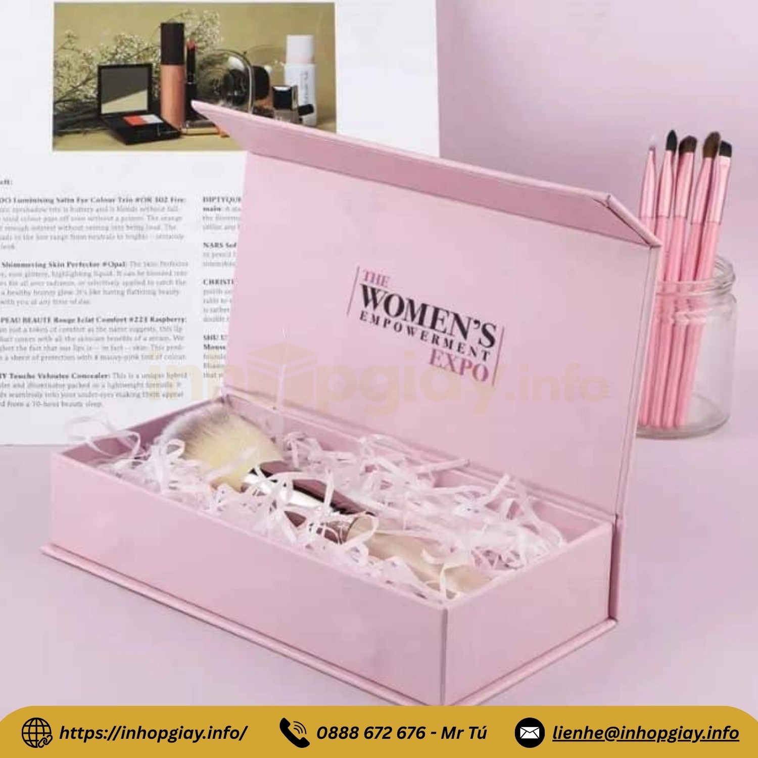 Hộp đựng quà in logo được sản xuất từ chất liệu giấy cao cấp