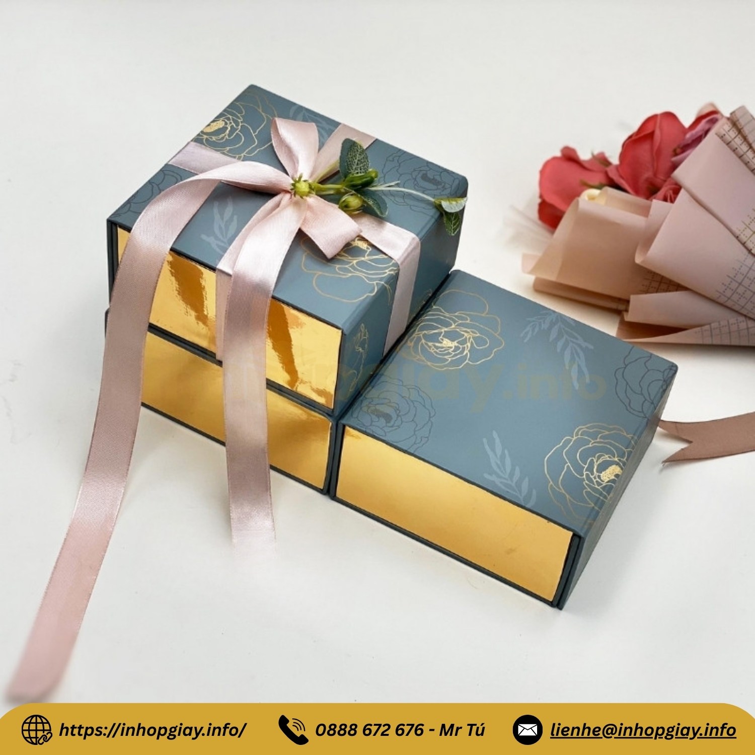 Xưởng sản xuất hộp quà in logo theo yêu cầu - Hơn 39 mẫu hộp thiết kế đẹp, chiết khấu cao đến 3%