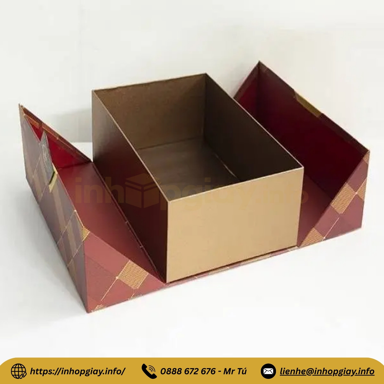 Xưởng thiết kế và sản xuất hộp cánh bướm theo yêu cầu - Giá từ 30.000đ/hộp