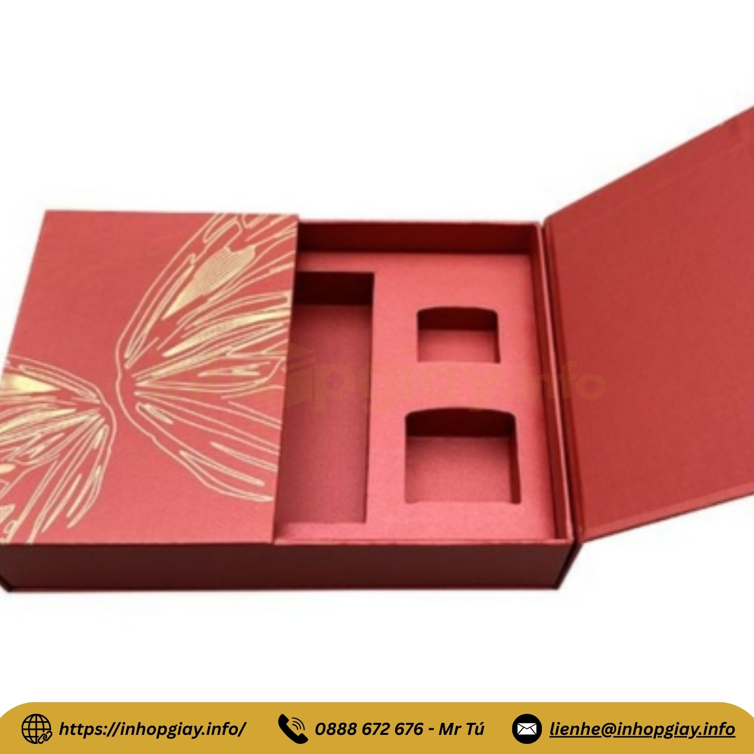 Xưởng thiết kế và sản xuất hộp cánh bướm theo yêu cầu - Giá từ 30.000đ/hộp