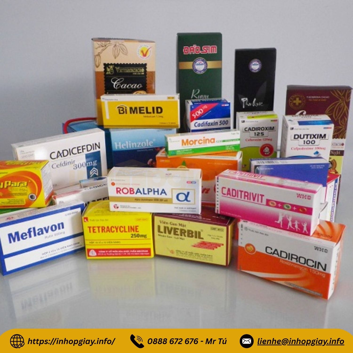 Xưởng in hộp giấy đựng thuốc tây, dược phẩm, hộp thuốc đông y - Nhận từ 200 hộp