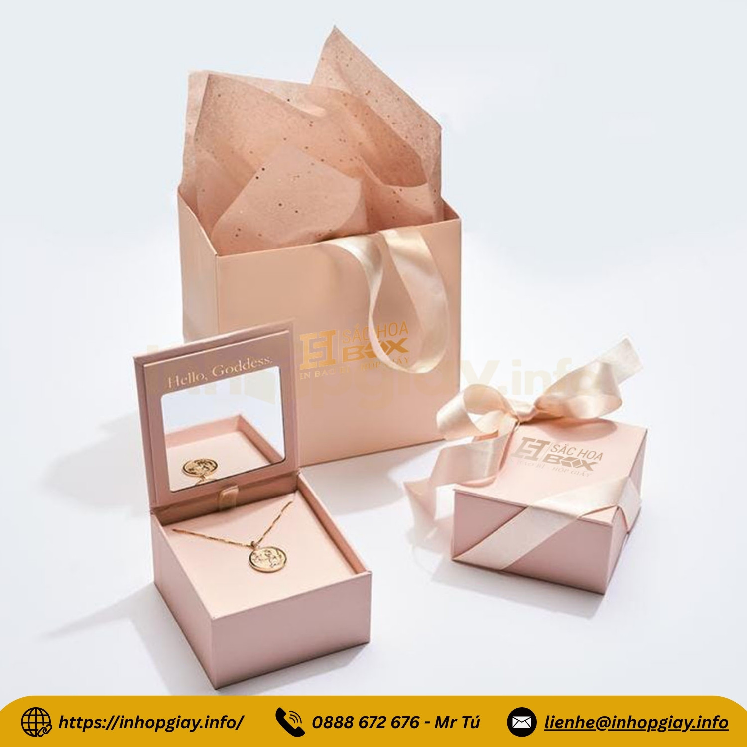 Xưởng in hộp đựng trang sức theo yêu cầu - Nhận sản xuất từ 200 hộp, chiết khấu đến 3%