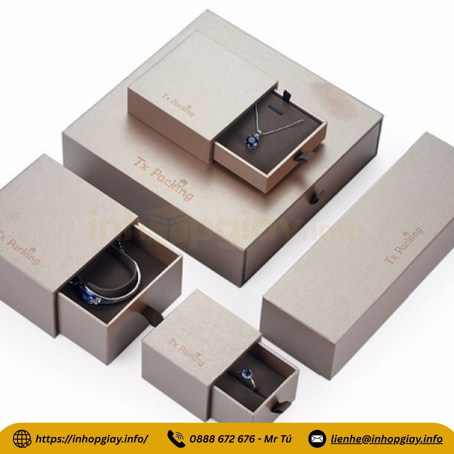 Hộp bao diêm đựng trang sức cao cấp