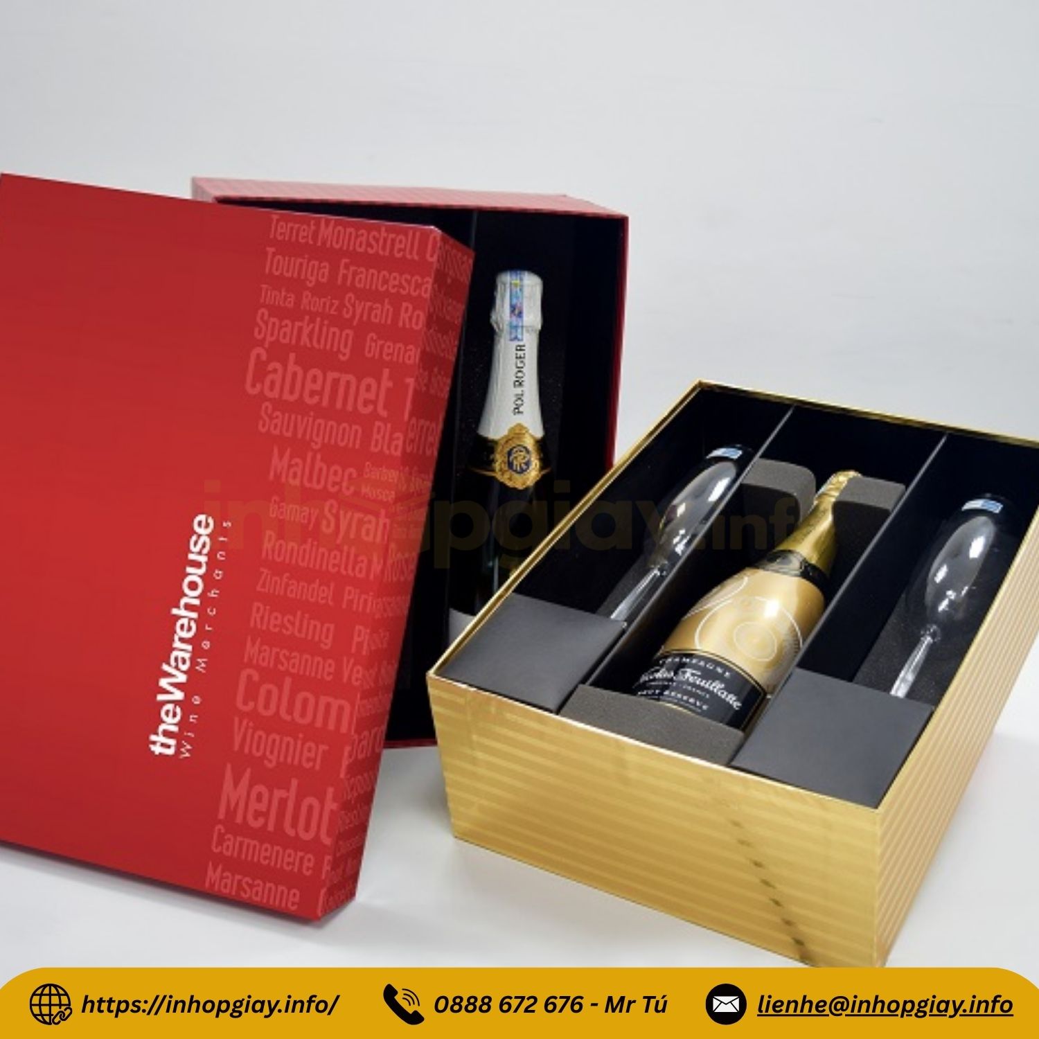 Xưởng in hộp giấy đựng rượu cao cấp - Nhận từ 200 hộp, thiết kế mẫu miễn phí