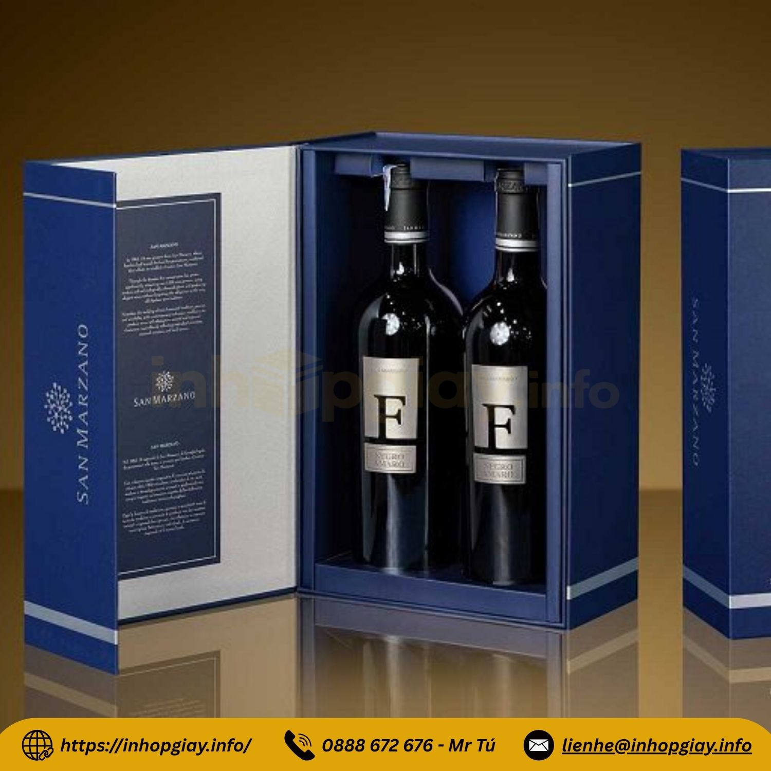 Xưởng in hộp giấy đựng rượu cao cấp - Nhận từ 200 hộp, thiết kế mẫu miễn phí