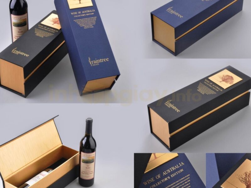 Xưởng in hộp giấy đựng rượu cao cấp - Nhận từ 200 hộp, thiết kế mẫu miễn phí
