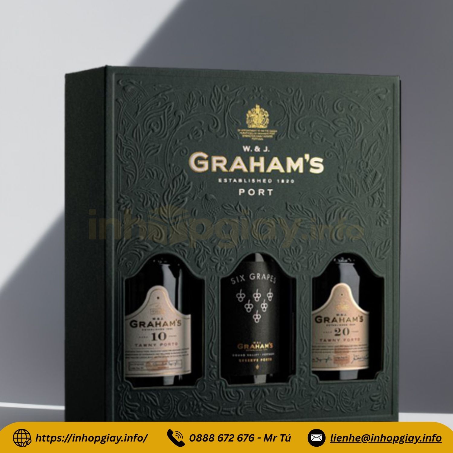 Xưởng in hộp giấy đựng rượu cao cấp - Nhận từ 200 hộp, thiết kế mẫu miễn phí