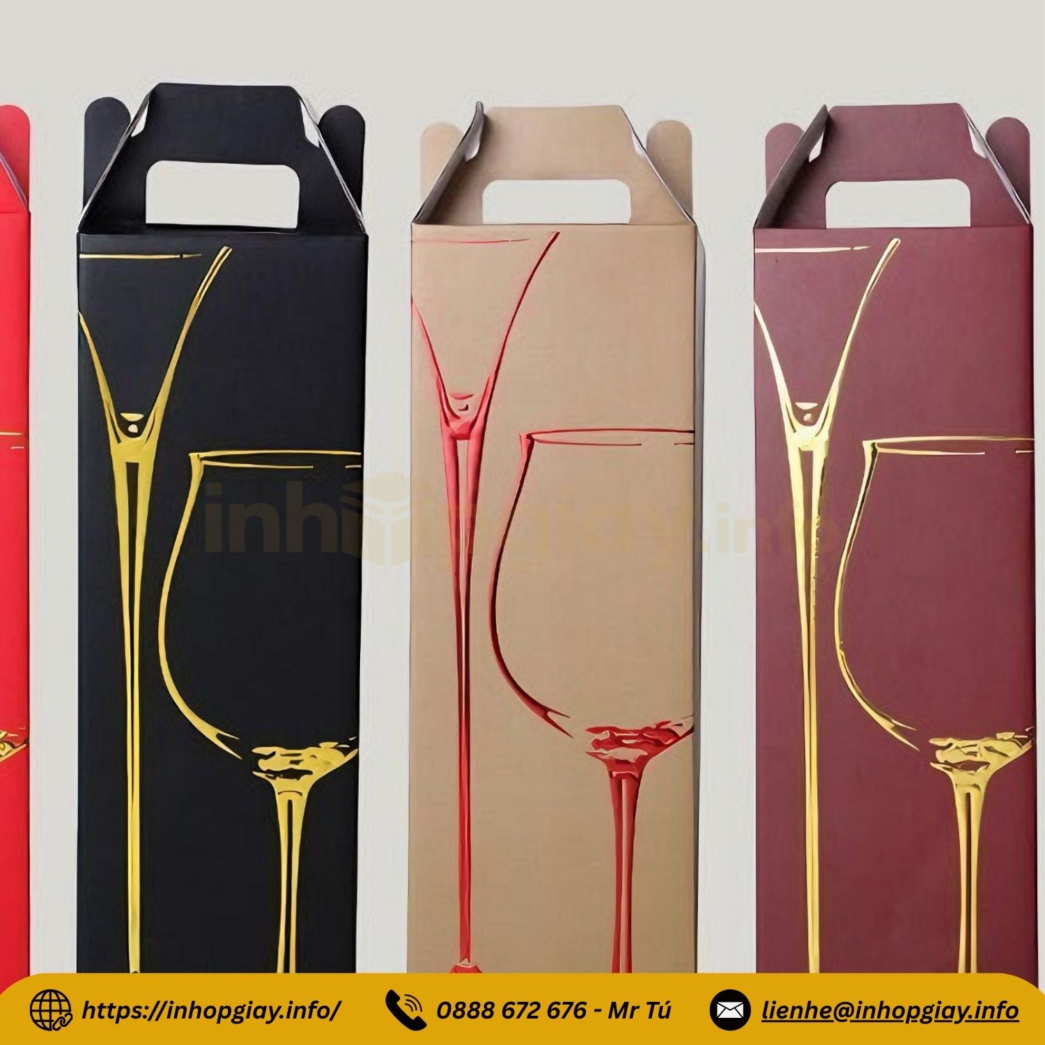 Xưởng in hộp giấy đựng rượu cao cấp - Nhận từ 200 hộp, thiết kế mẫu miễn phí