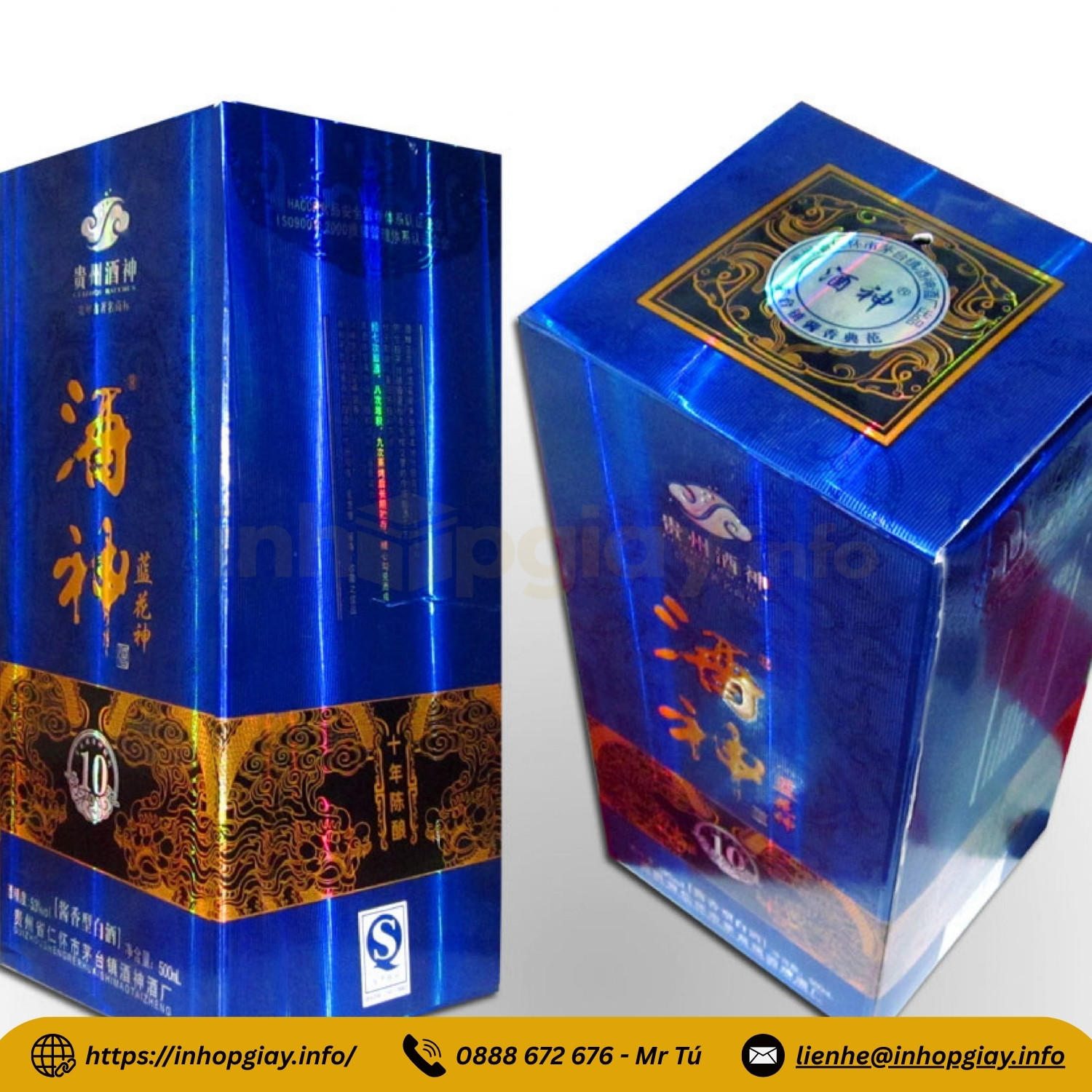 Hộp giấy cán màng metalize sang trọng và cao cấp