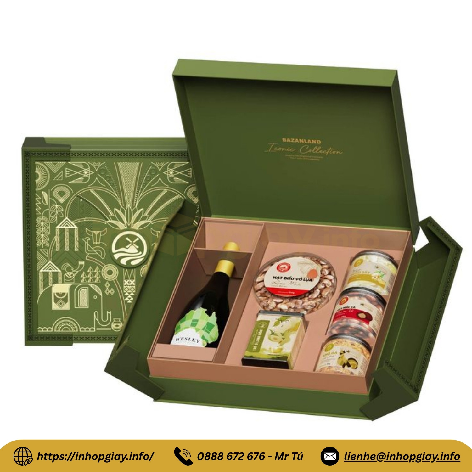 Mẫu hộp quà cánh bướm cao cấp, sang trọng