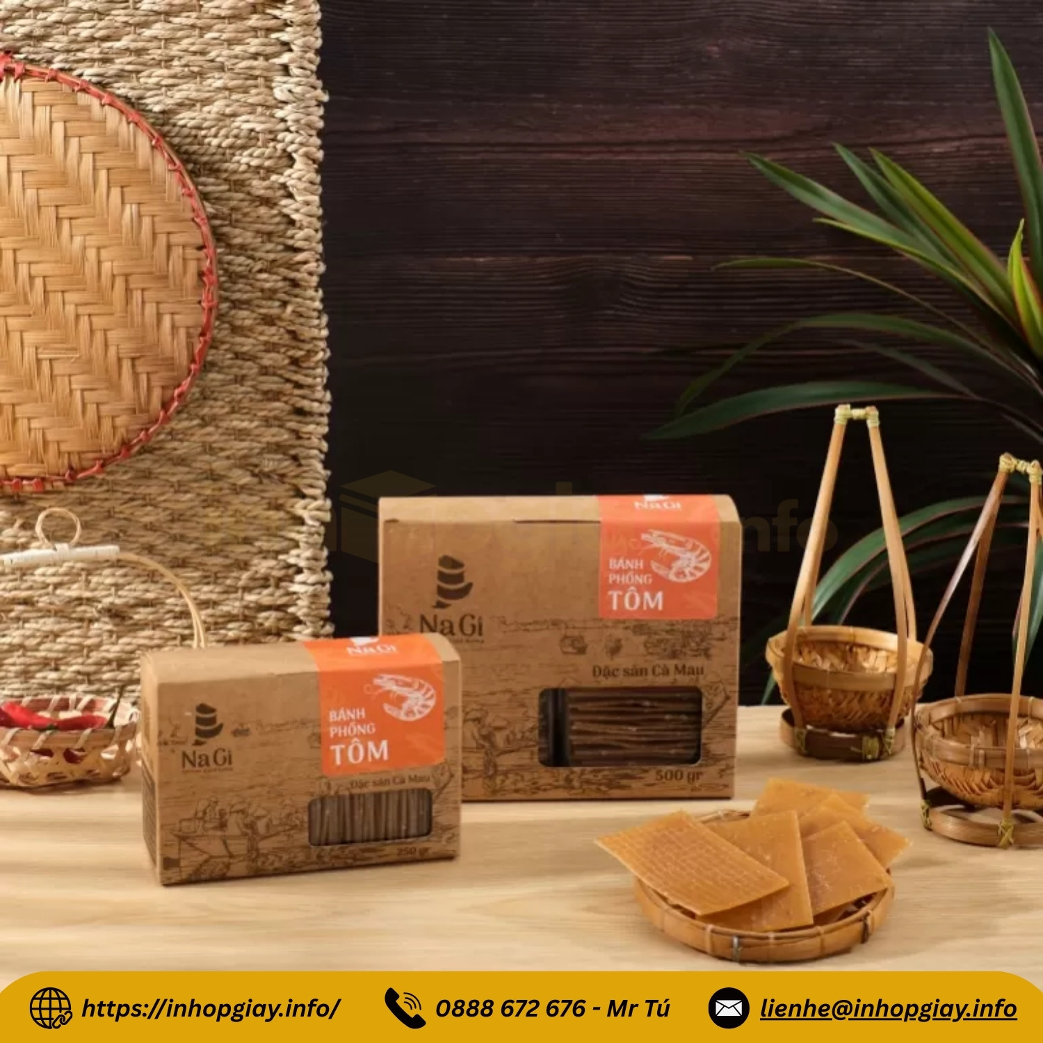 Hộp giấy kraft đựng bánh kẹo handmade