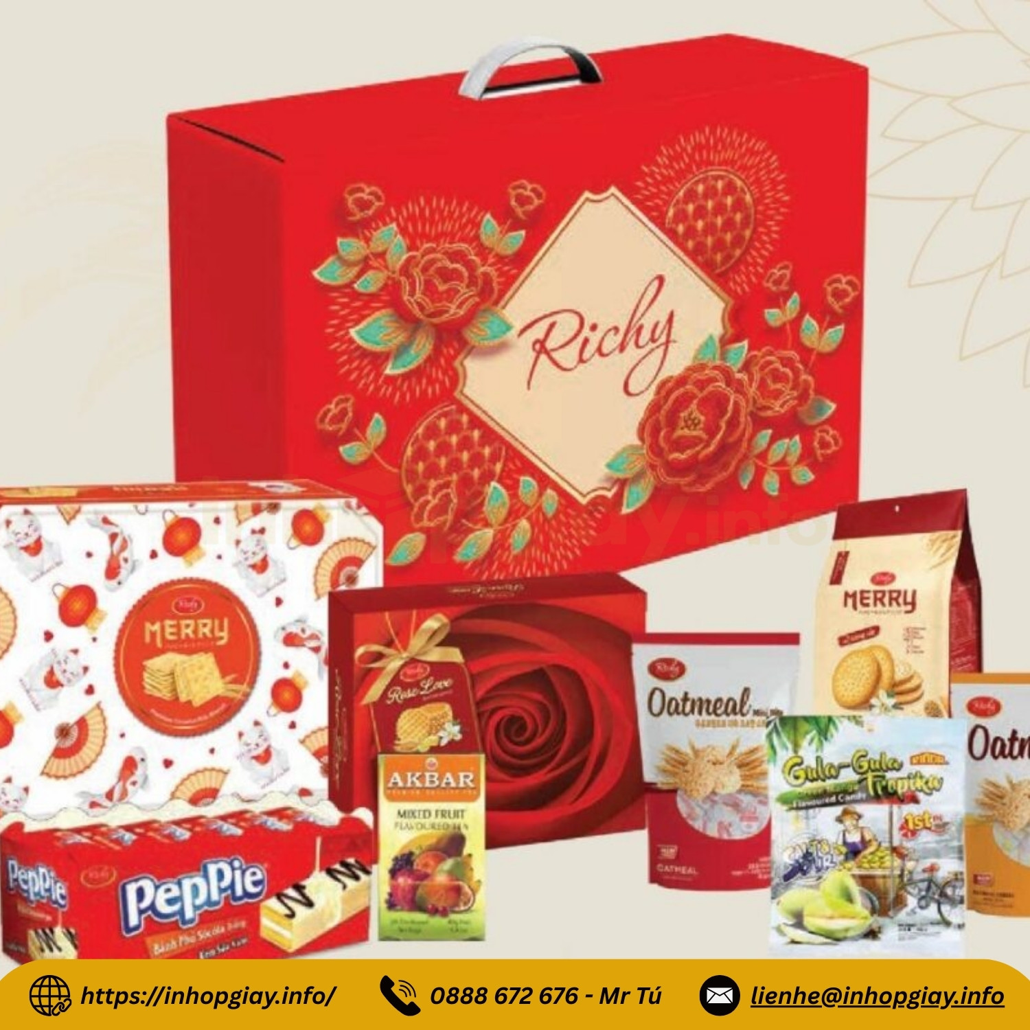 Kích thước hộp cần phù hợp với sản phẩm bánh kẹo bên trong