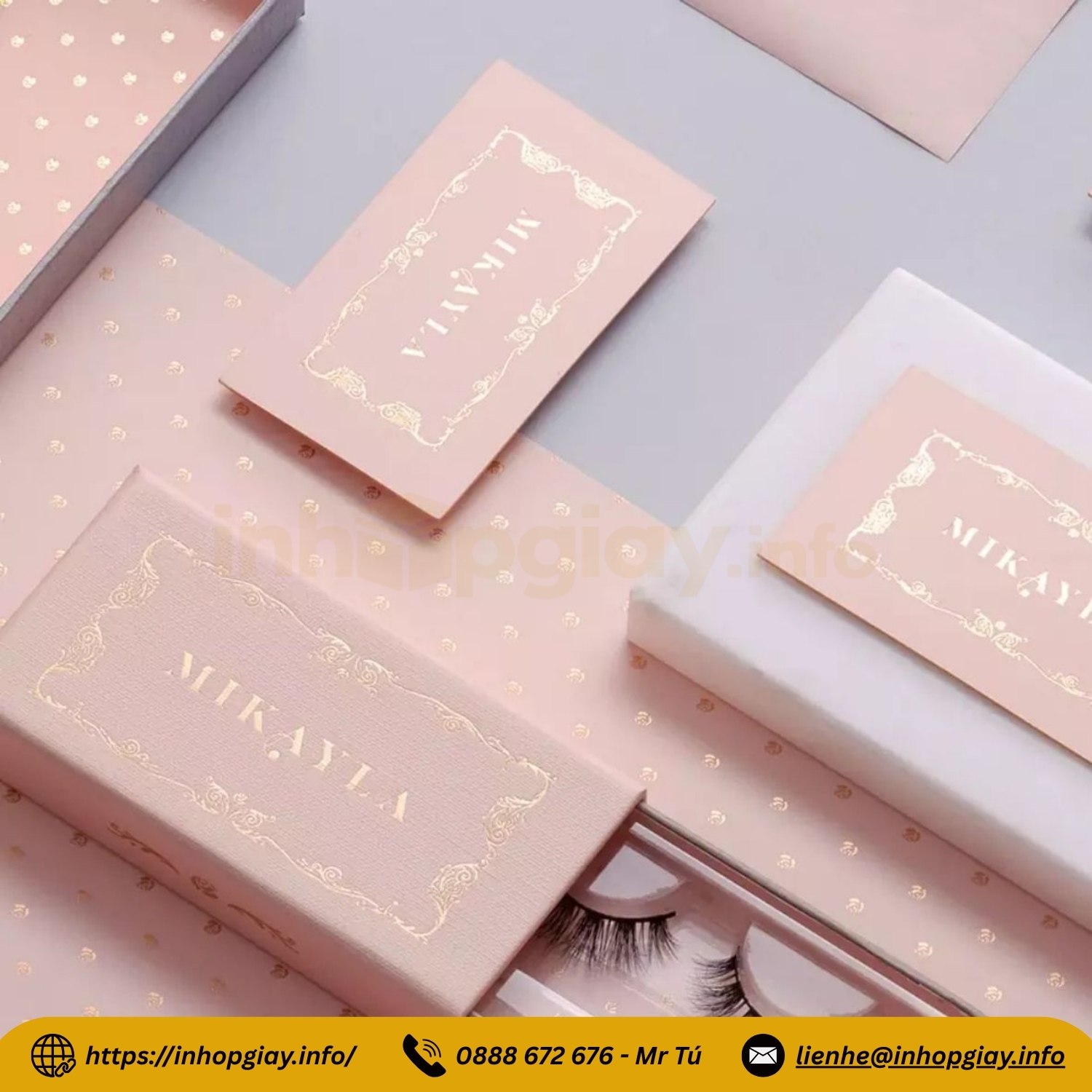 Xưởng sản xuất hộp giấy đựng mi giả, nhận từ 200 hộp, báo giá nhanh trong 2 giờ