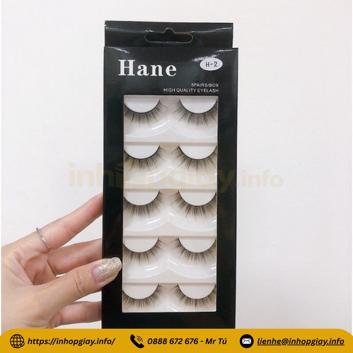 Xưởng sản xuất hộp giấy đựng mi giả, nhận từ 200 hộp, báo giá nhanh trong 2 giờ