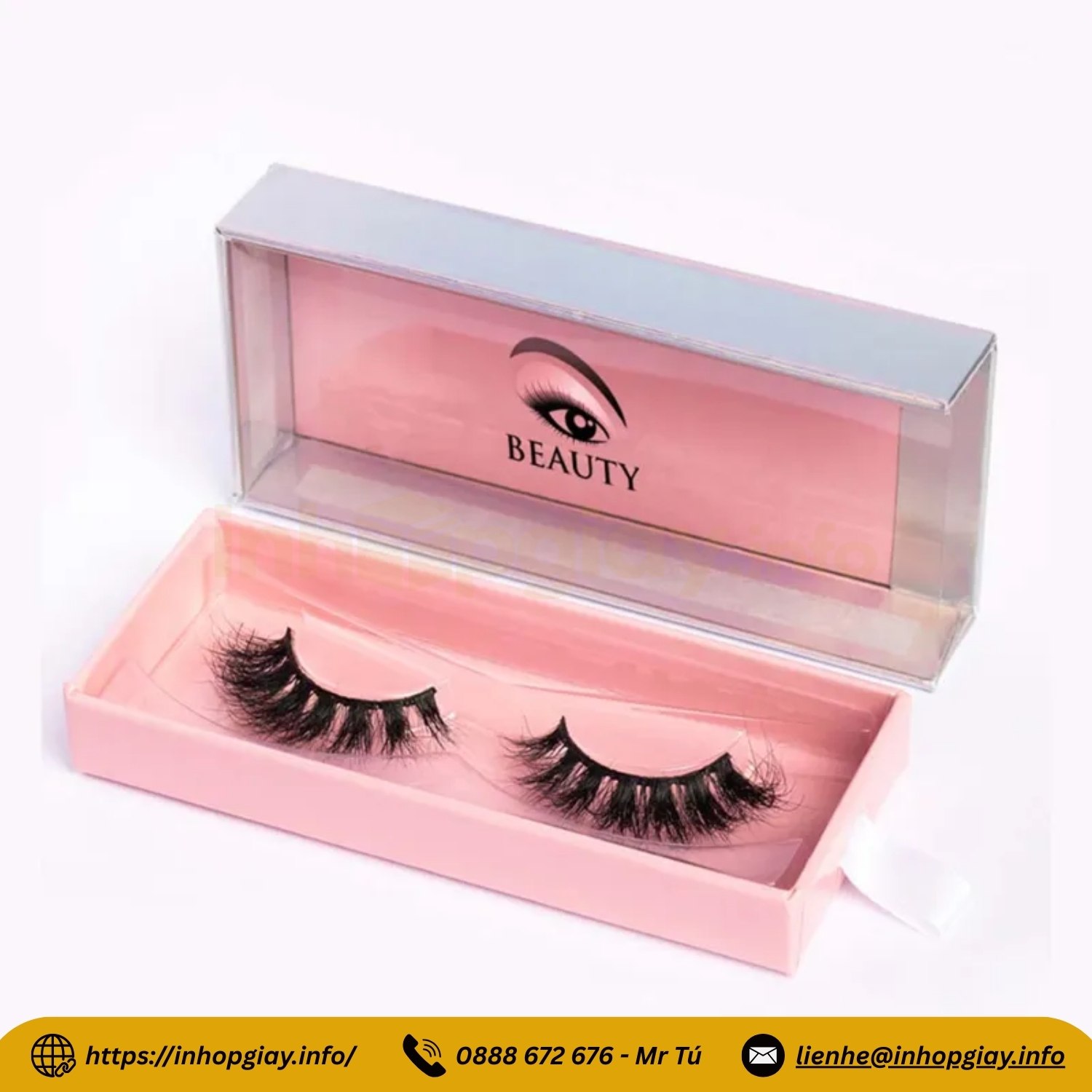 Xưởng sản xuất hộp giấy đựng mi giả, nhận từ 200 hộp, báo giá nhanh trong 2 giờ