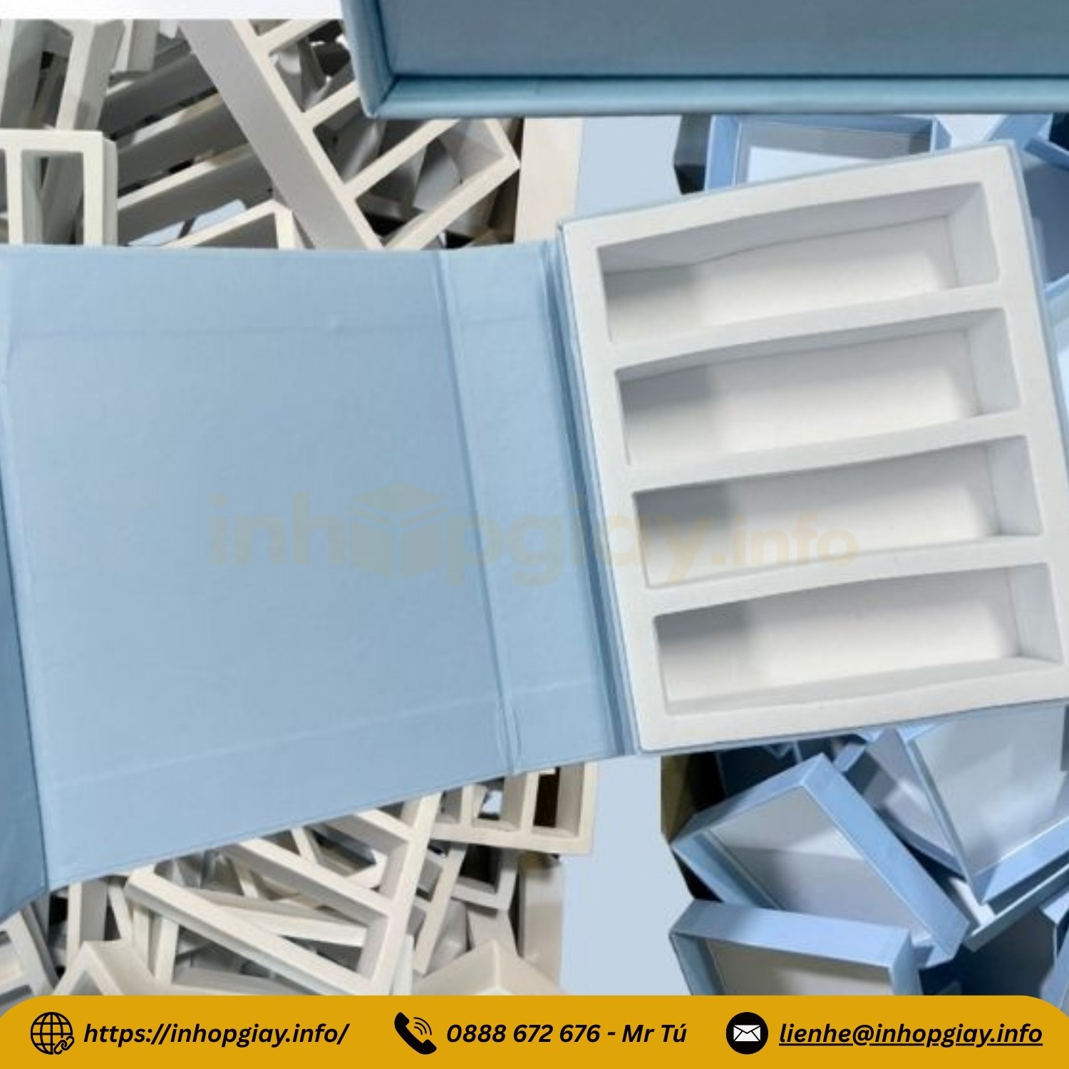 Hộp đựng có chia ngăn đựng lông mi giả