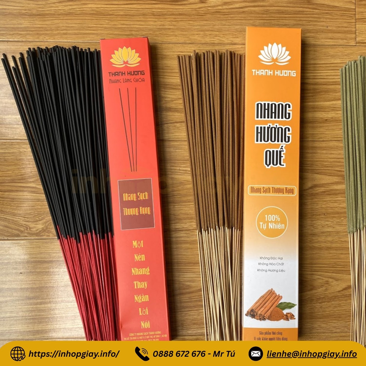 Xưởng in hộp giấy đựng nhang, hộp trầm hương theo yêu cầu - Nhận từ 200 hộp