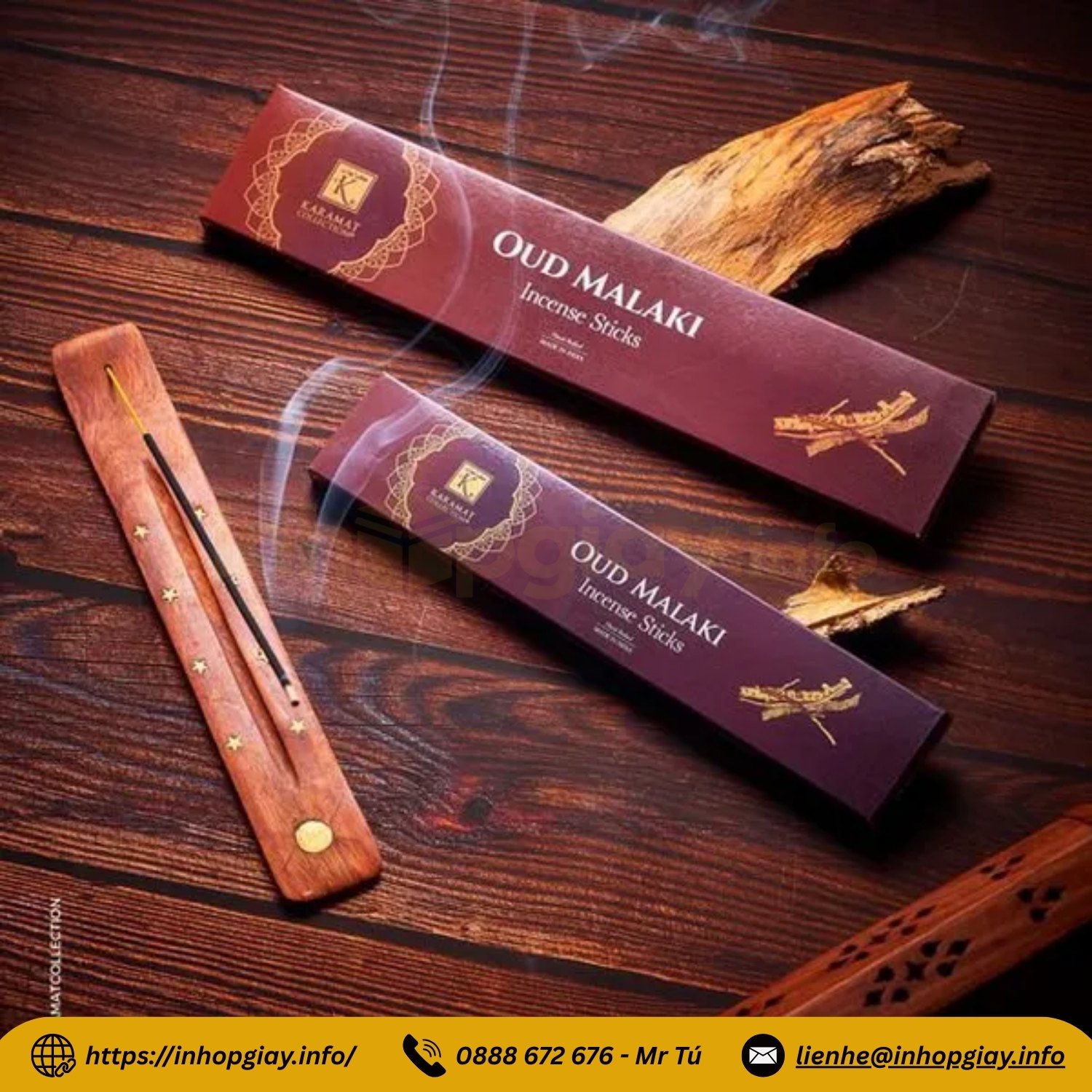 Xưởng in hộp giấy đựng nhang, hộp trầm hương theo yêu cầu - Nhận từ 200 hộp