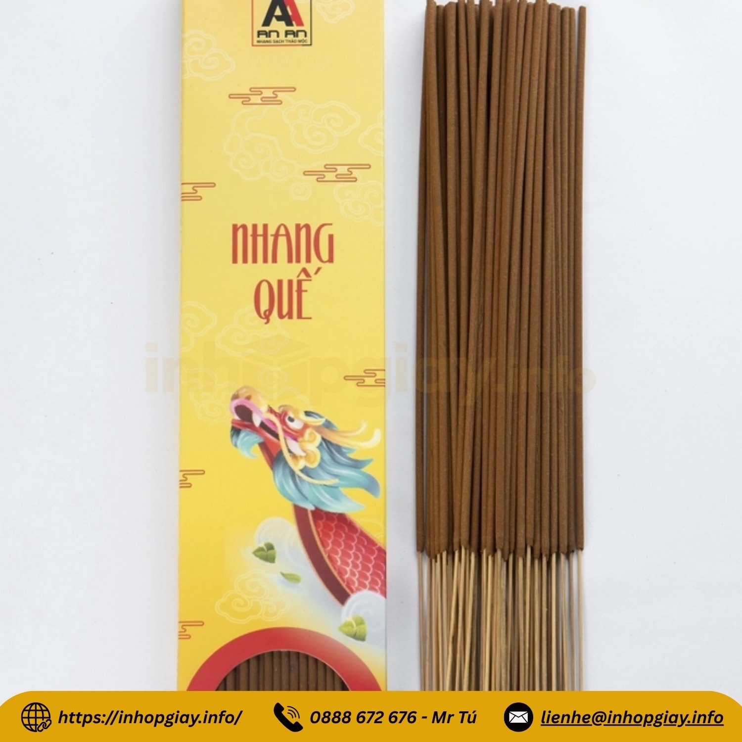 Xưởng in hộp giấy đựng nhang, hộp trầm hương theo yêu cầu - Nhận từ 200 hộp