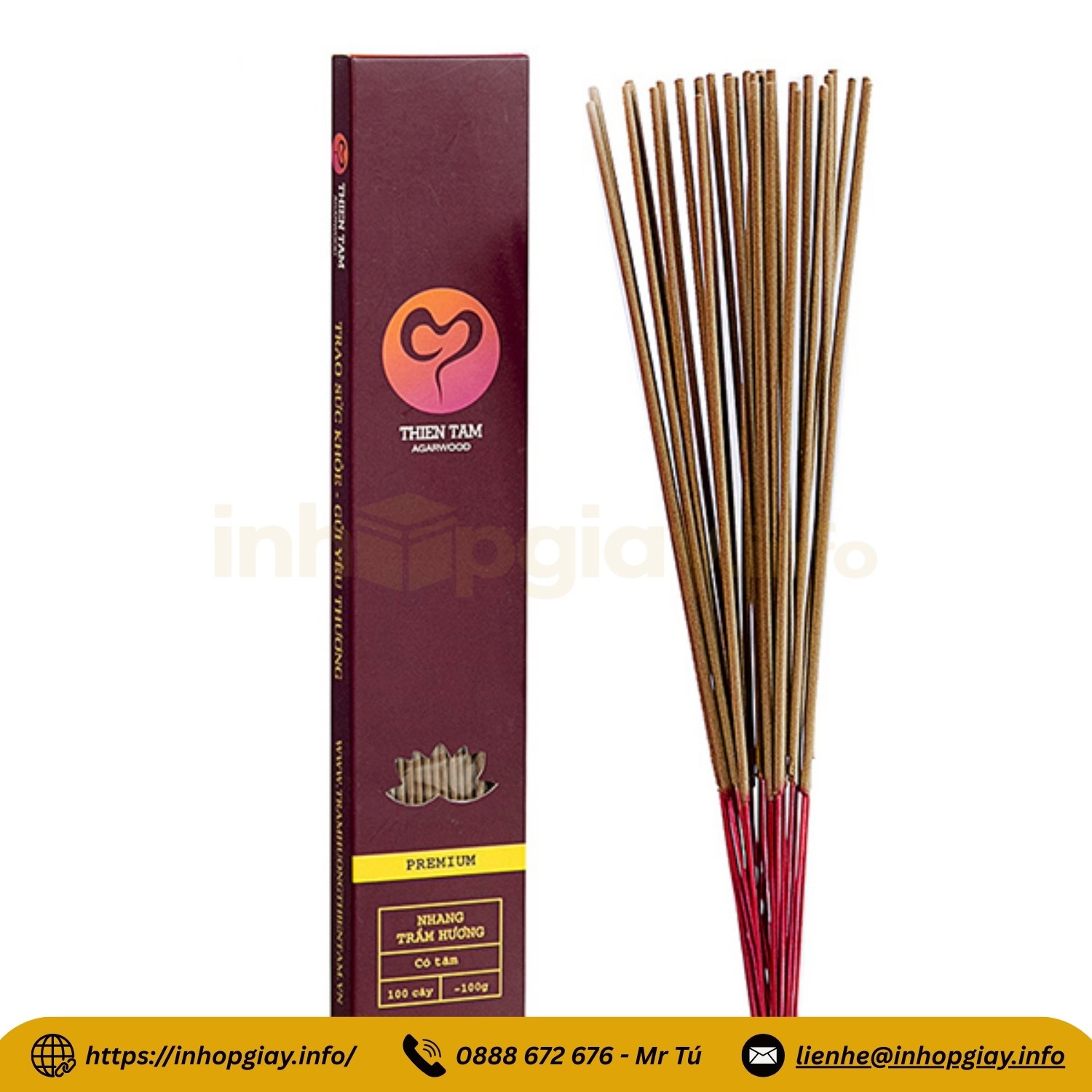 Xưởng in hộp giấy đựng nhang, hộp trầm hương theo yêu cầu - Nhận từ 200 hộp