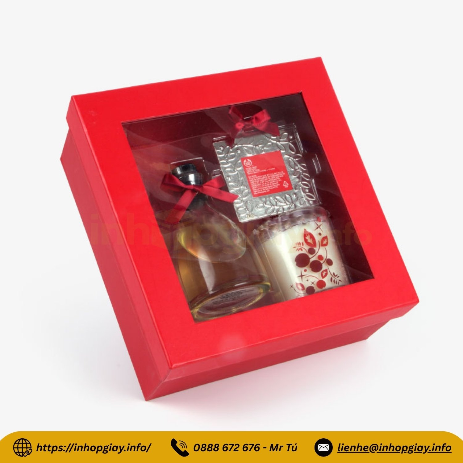 Hộp âm dương nắp đậy bằng giấy ivory cao cấp