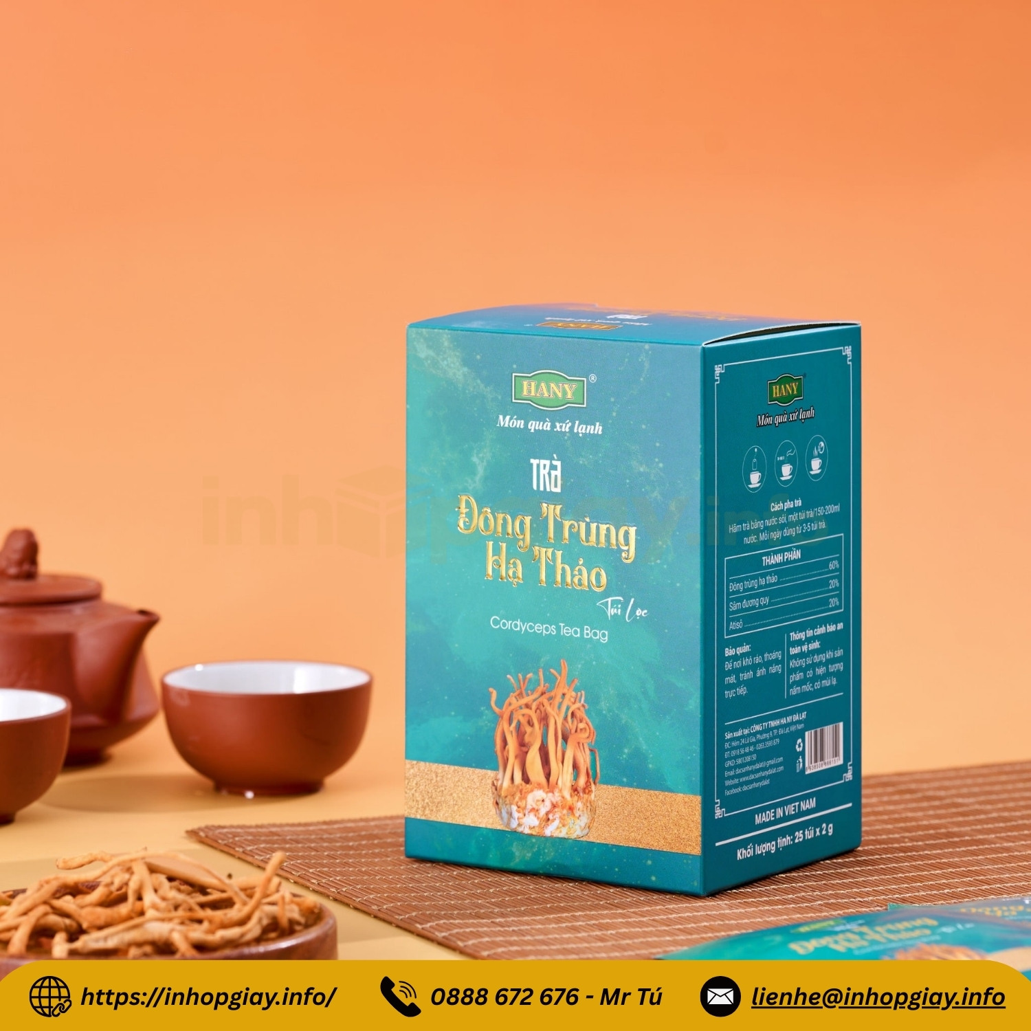 Xưởng in hộp đông trùng hạ thảo theo yêu cầu - Nhận từ 200 hộp, chiết khấu cao